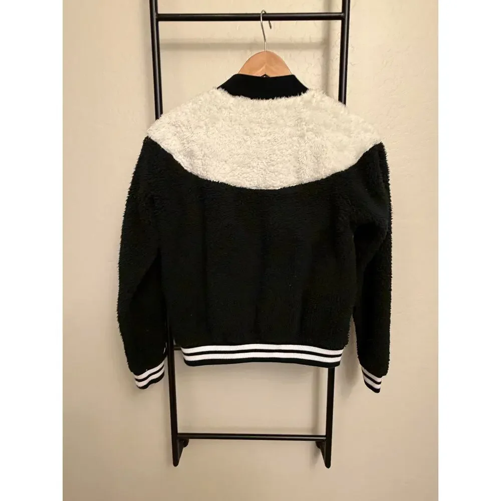 NIKE Womens Size Small Sherpa zip up bomber jacket-small - Picture 6 of 7